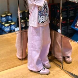 Zara Pink Girls Hoodie and Pants Set size 6( Fit 6 and 7)